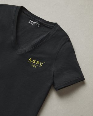 AGPC: Women’s Classic Cotton V-Neck Tee – Black