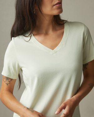 Women’s Classic Cotton V-Neck Tee – Aloe Wash