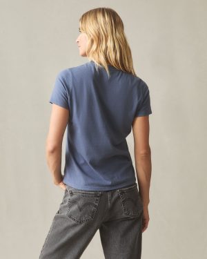 Women’s Classic Cotton Crew Tee – Blue Jean
