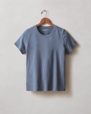 Women’s Classic Cotton Crew Tee – Blue Jean