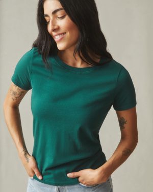 Women’s Classic Cotton Crew Tee – June Bug
