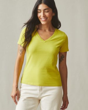 Women’s Classic Cotton V-Neck Tee – Snake Eye