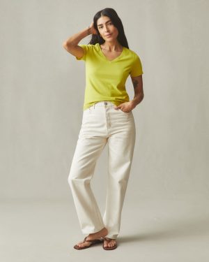 Women’s Classic Cotton V-Neck Tee – Snake Eye