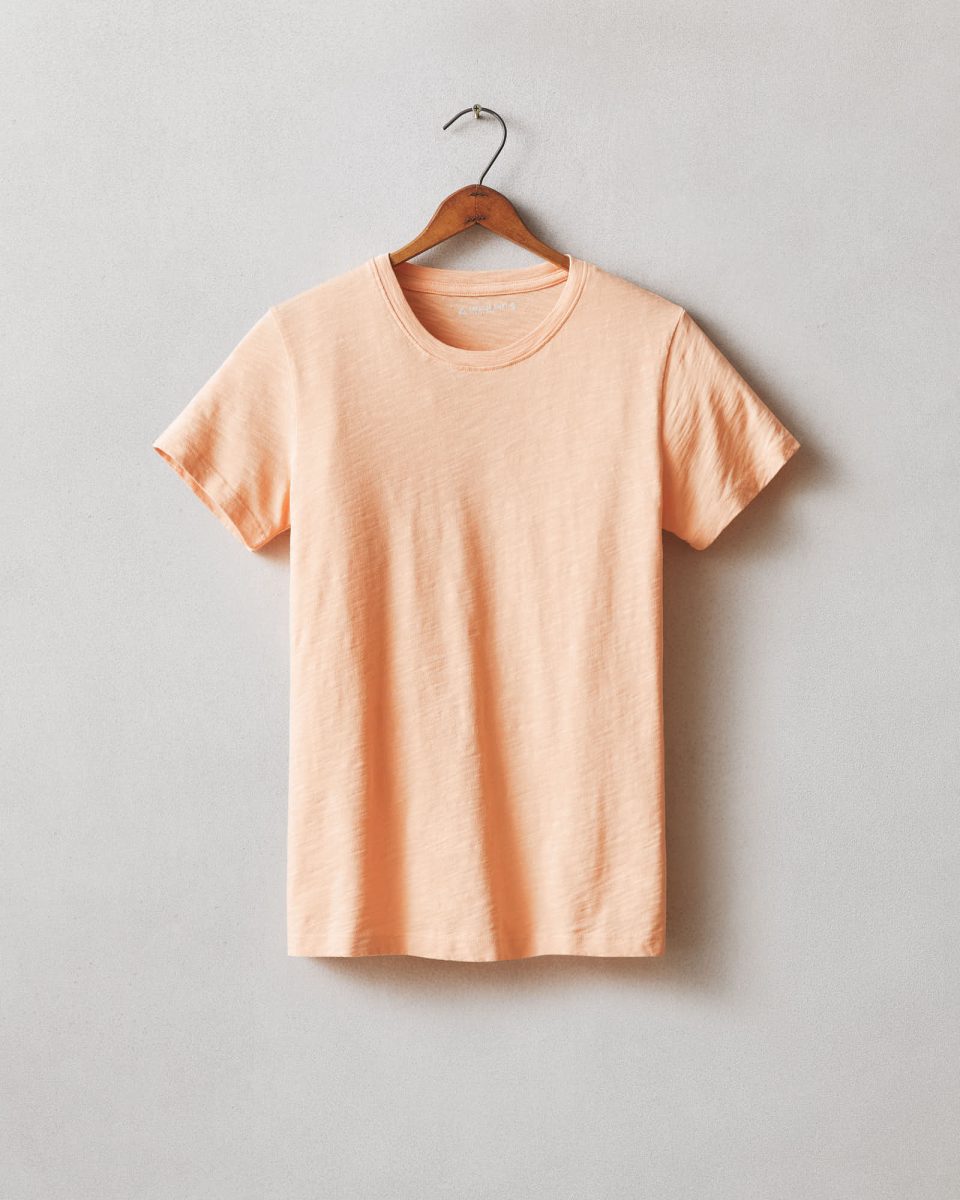 Women's Premium Slub Crew Tee - Peach Fuzz