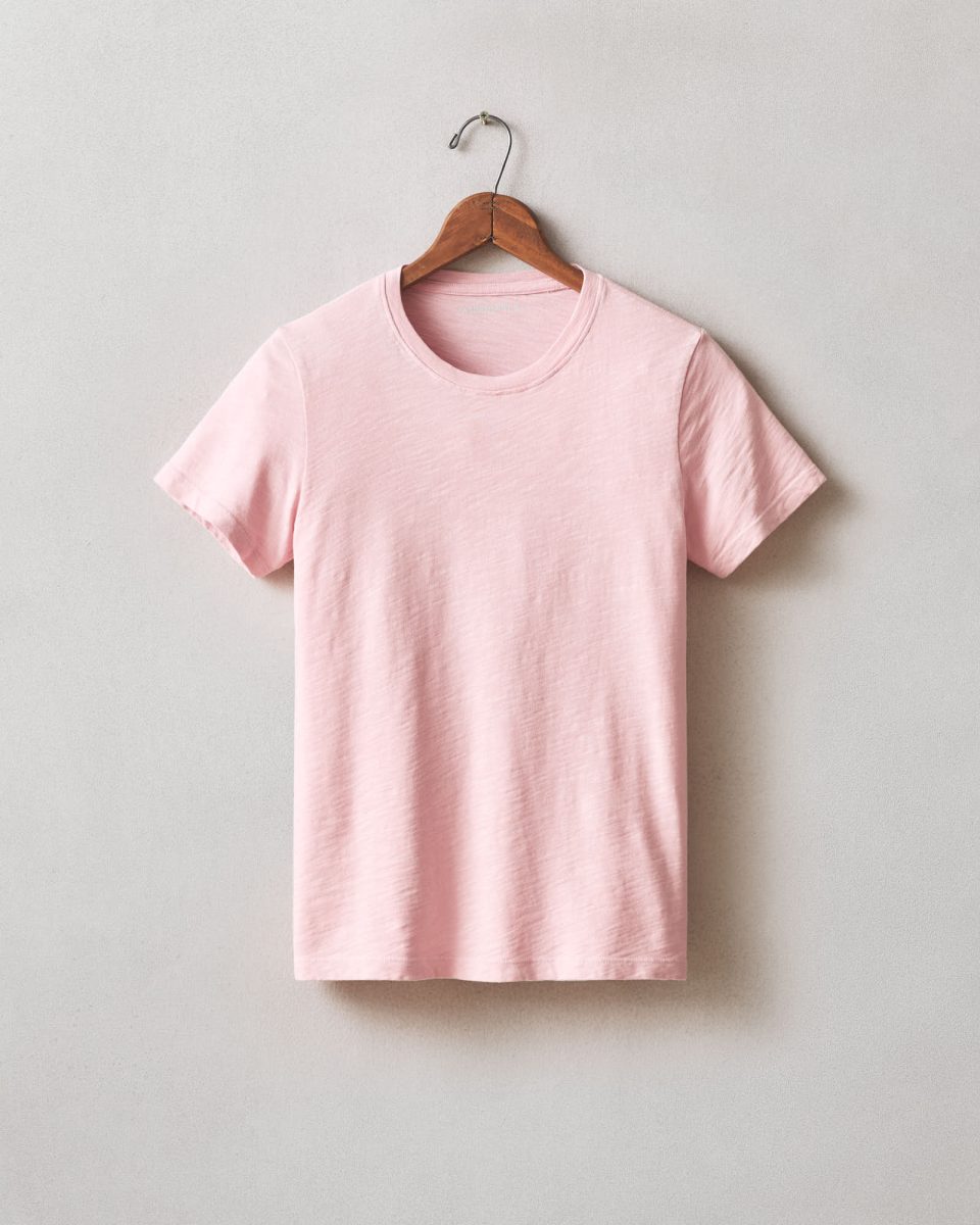 Women's Premium Slub Crew Tee - Silver Pink