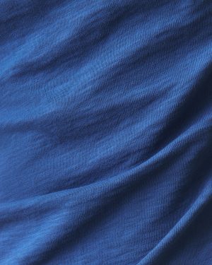 Women’s Premium Slub V-Neck Tee – Navy Peony