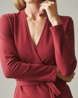 Women’s Wrap Dress – Tibetan Red