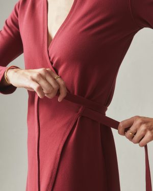 Women’s Wrap Dress – Tibetan Red