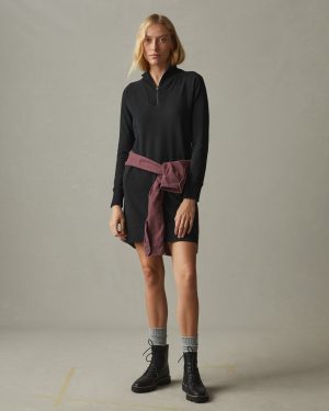 Women’s Moto Dress – Black