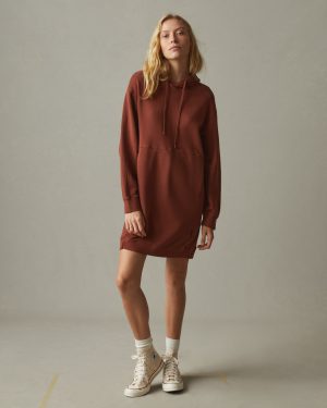 Women’s Premium Midweight Hooded Dress – Smoked Cayenne