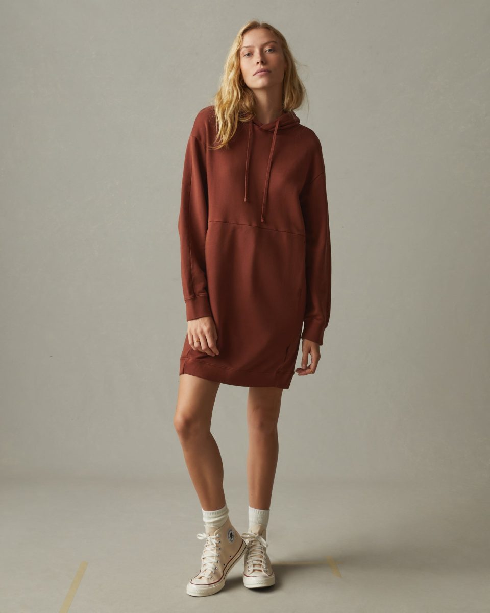 Women's Premium Midweight Hooded Dress - Smoked Cayenne