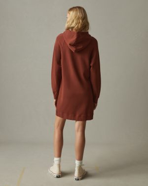 Women’s Premium Midweight Hooded Dress – Smoked Cayenne