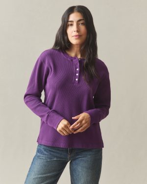 Women’s Thermal Henley – Imperial Purple