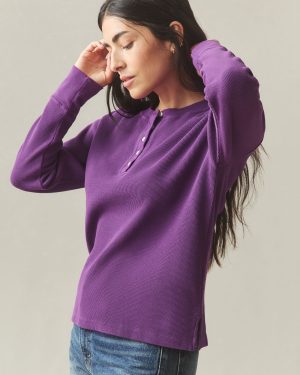 Women’s Thermal Henley – Imperial Purple