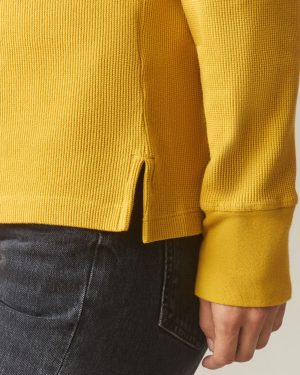 Women’s Thermal Henley – Nugget Gold