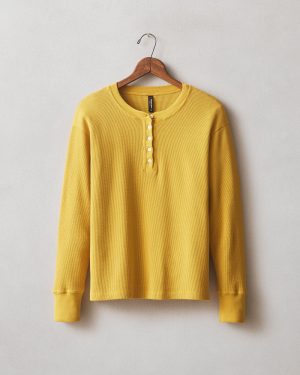 Women’s Thermal Henley – Nugget Gold