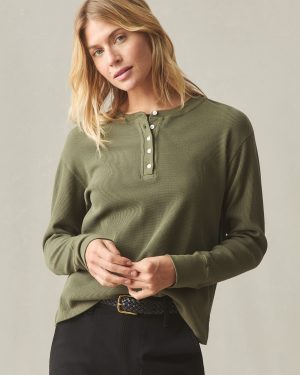Women’s Thermal Henley – Olive