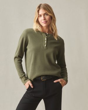 Women’s Thermal Henley – Olive