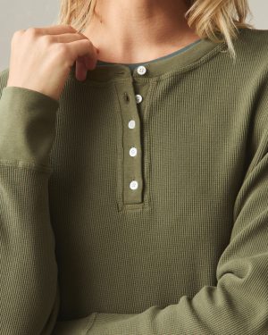 Women’s Thermal Henley – Olive