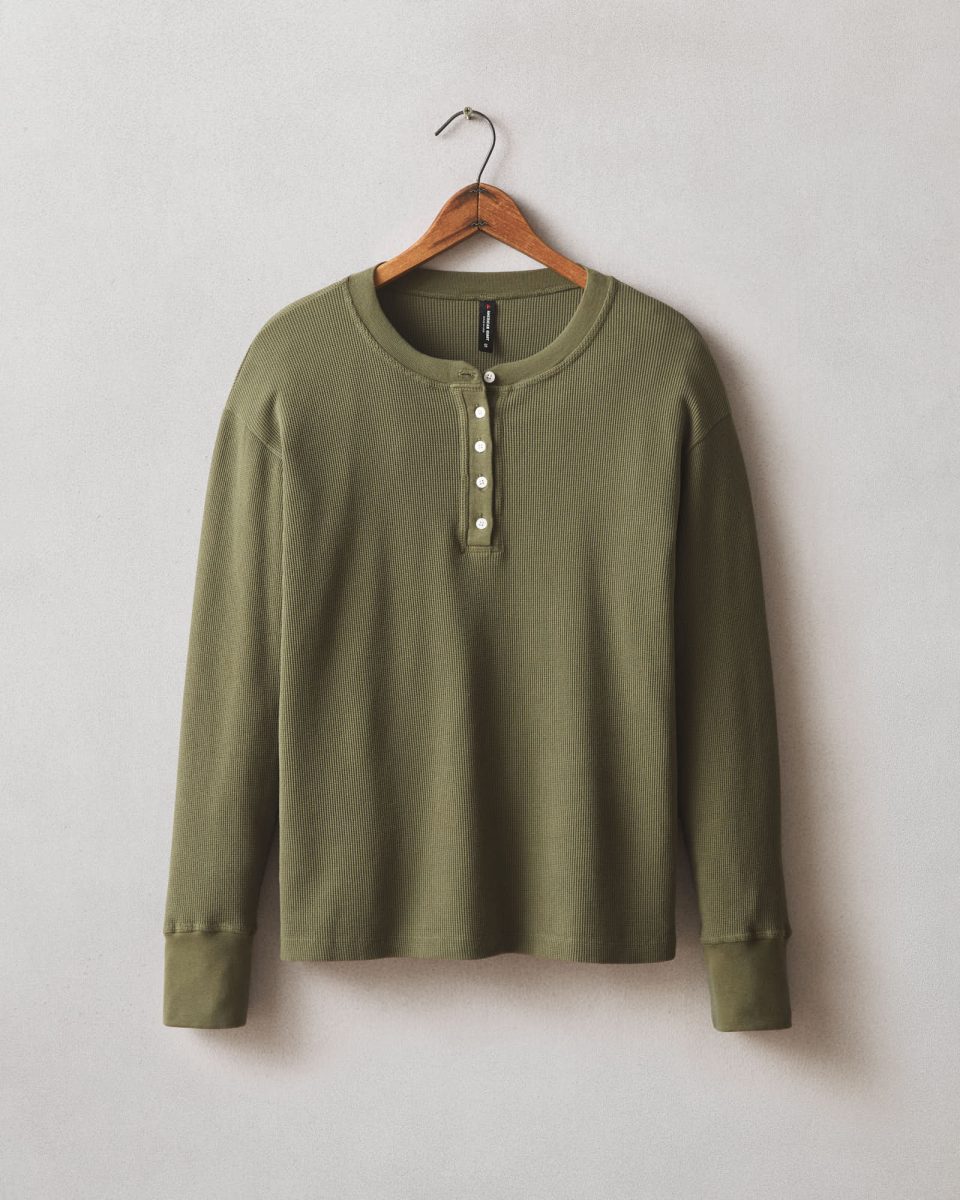Women's Thermal Henley - Olive