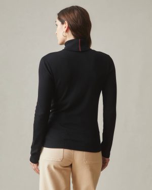 Women’s Luxe Rib Turtleneck – Black