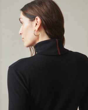 Women’s Luxe Rib Turtleneck – Black