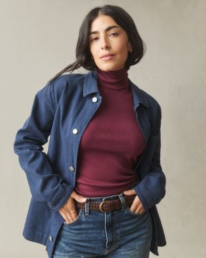 Women’s Luxe Rib Turtleneck – Zinfandel