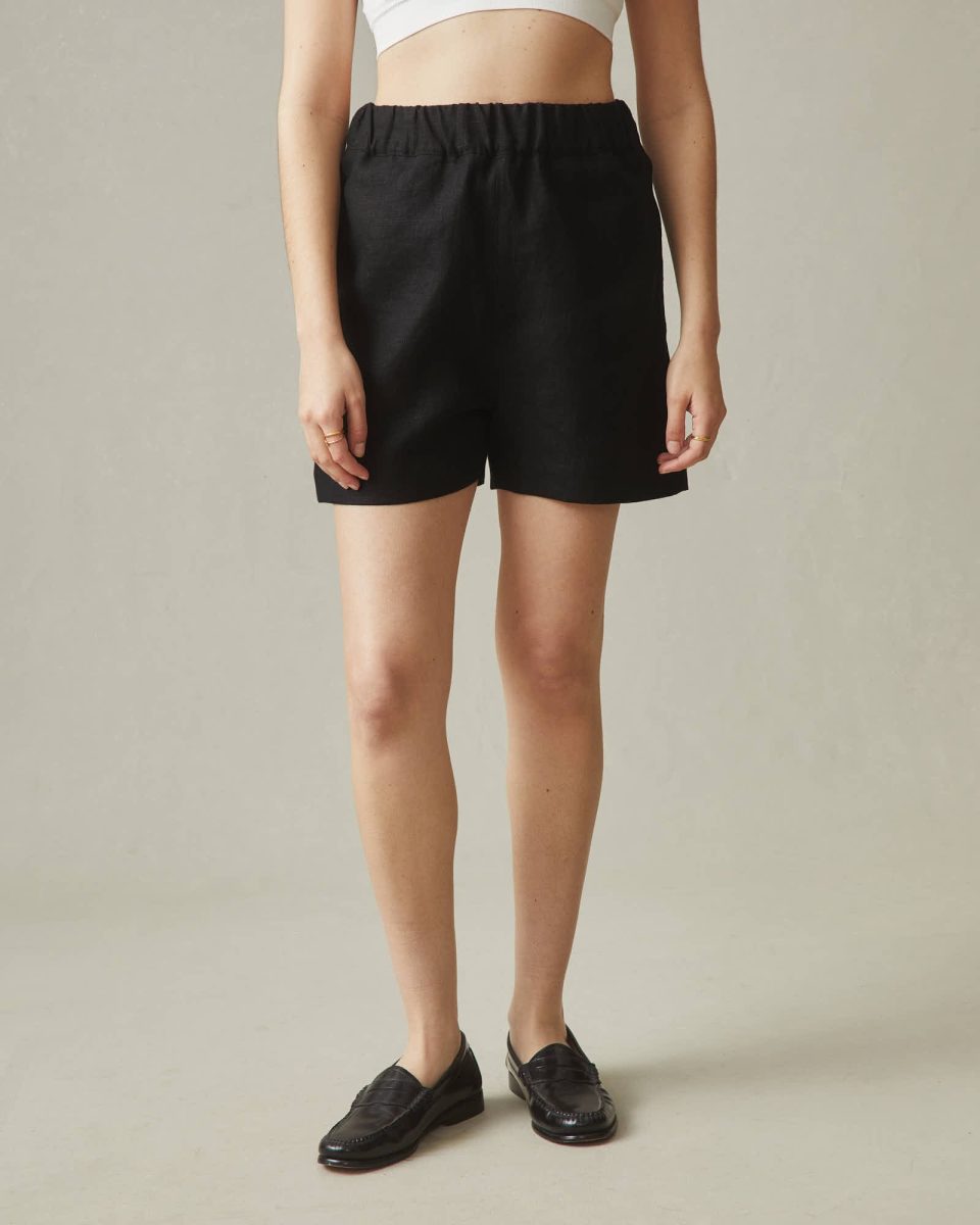 Women's Linen Short - Meteorite