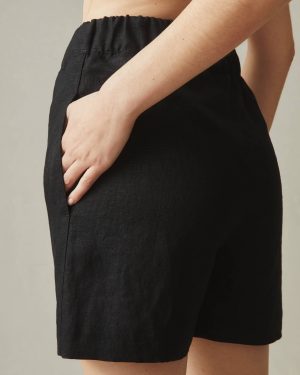 Women’s Linen Short – Meteorite