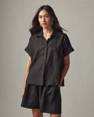 Women’s Linen Shirt – Meteorite