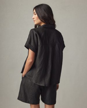 Women’s Linen Shirt – Meteorite