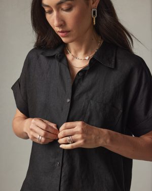 Women’s Linen Shirt – Meteorite