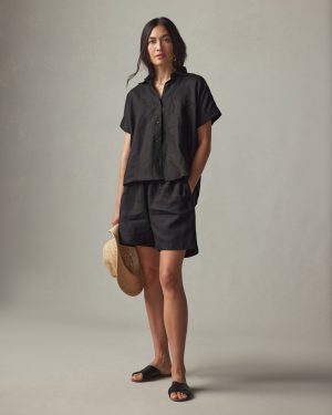 Women’s Linen Shirt – Meteorite