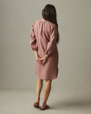 Women’s Linen Tunic Dress – Burlwood
