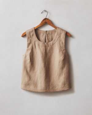 Women’s Linen Tank – Pine Bark