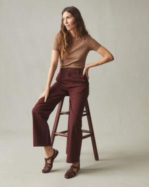 Women’s Wide Leg Pant – Rum Raisin